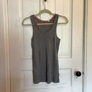 Ribbed racer back tank top